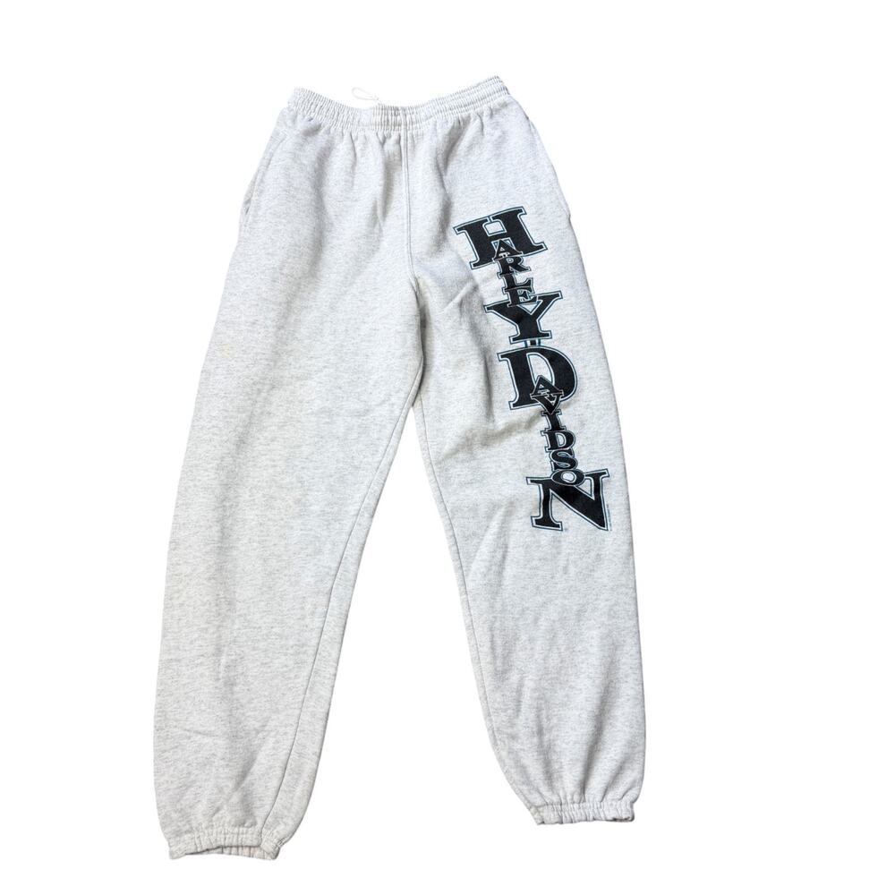 Vtg 1996 Harley Davidson Motorcycles GraySweatpants Joggers Lounge Pants S